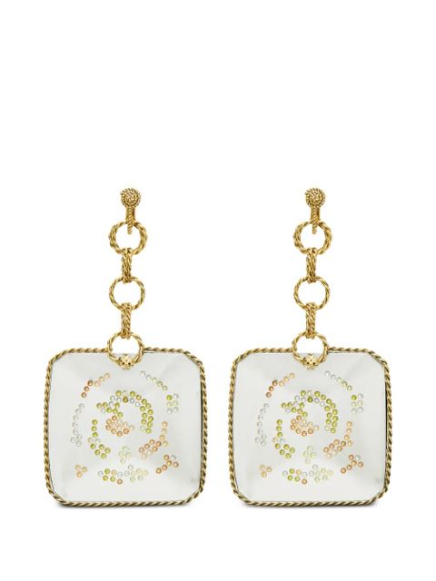 Tory Burch Runway square swirl drop earrings - Gold - zdjęcie produktu nr 1