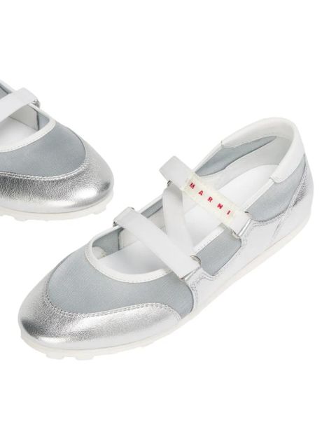 Marni criss-cross strap sneakers - Silver