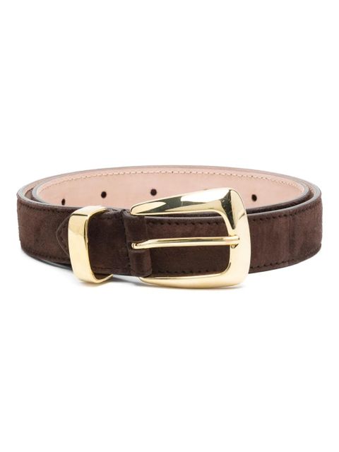 KHAITE buckled leather belt - Brown - zdjęcie produktu nr 1