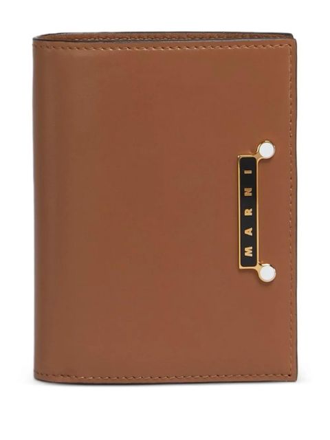Marni folded leather wallet - Brown - zdjęcie produktu nr 1