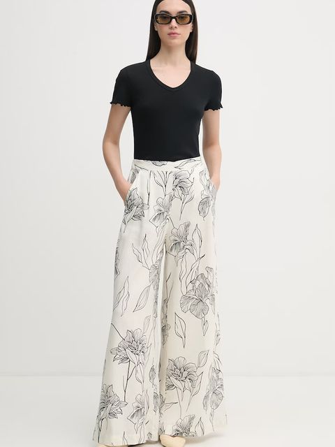 Gaudi spodnie palazzo damskie z lnem - zdjęcie produktu nr 1