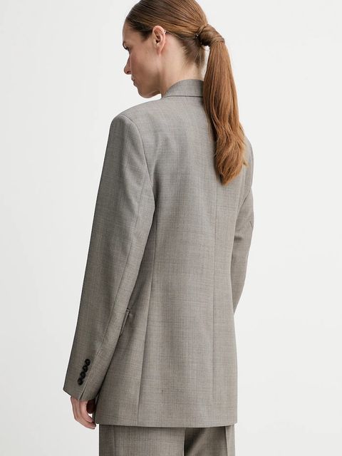 Filippa K marynarka z domieszką wełny kolor szary jednorzędowa gładka 31420.FK