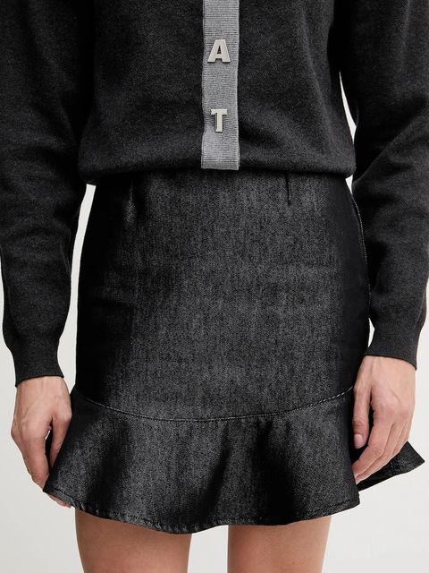 Rotate spódnica jeansowa kolor czarny mini rozkloszowana 114960100 - zdjęcie produktu nr 1