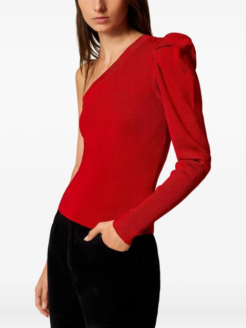 TWINSET one-shoulder draped top - Red - zdjęcie produktu nr 2
