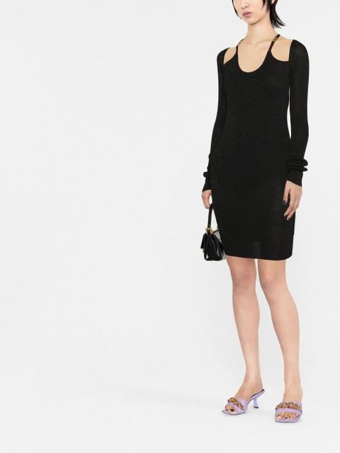 GCDS cold-shoulder knitted dress - Black - zdjęcie produktu nr 2