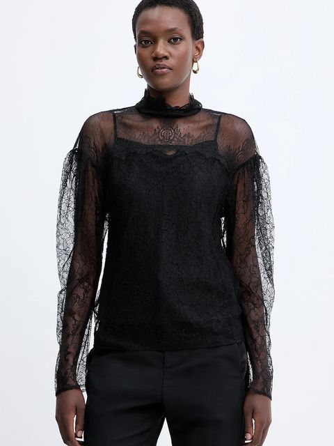 Twinset bluzka damska kolor czarny gładka 252TT2264