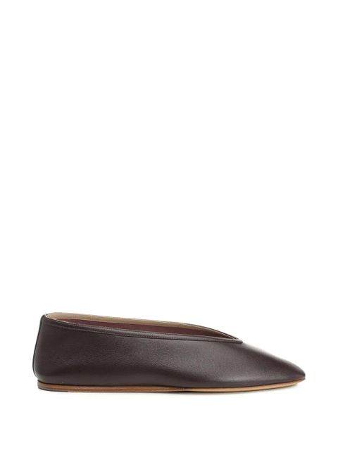 Le Monde Beryl leather ballet flats - Brown