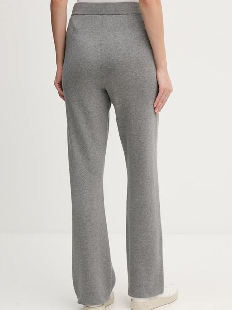 Joop! spodnie damskie kolor szary szerokie high waist 30048478