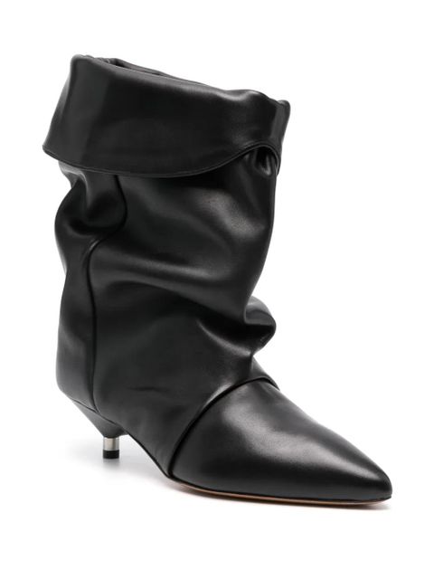 ISABEL MARANT Edrik 45mm folded ankle boots - Black