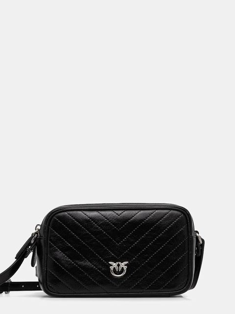 Pinko torebka skórzana kolor czarny 104336 A2JC - zdjęcie produktu nr 1