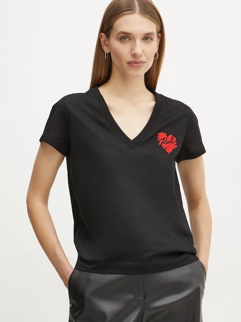 Karl Lagerfeld t-shirt bawełniany - zdjęcie produktu nr 2