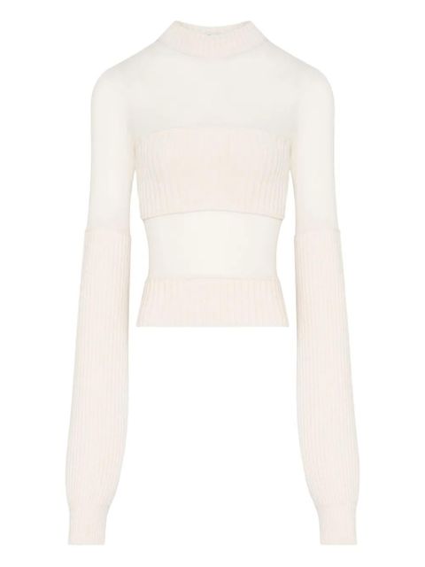 Jean Paul Gaultier ribbed wool sweater - Neutrals - zdjęcie produktu nr 1