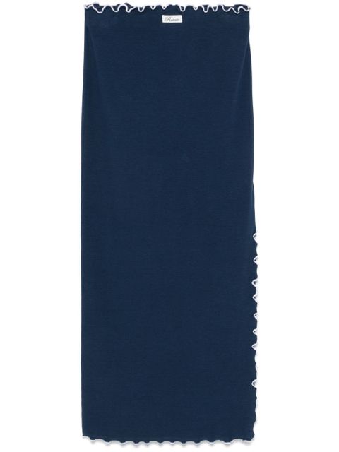 ROTATE BIRGER CHRISTENSEN ribbed midi skirt - Blue - zdjęcie produktu nr 1
