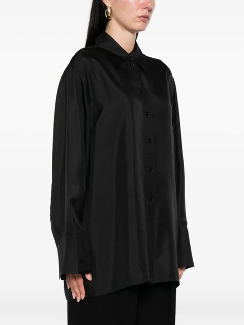 Róhe open-back silk shirt - Black