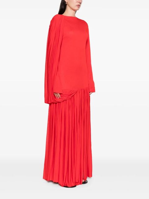 CALVIN KLEIN COLLECTION Sara draped pleated gown - Red - zdjęcie produktu nr 2