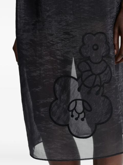 Cecilie Bahnsen Bambi floral-embroidered midi skirt - Black - zdjęcie produktu nr 2