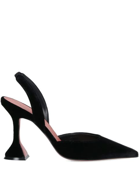 Amina Muaddi 90mm Holli slingback pumps - Black - zdjęcie produktu nr 1