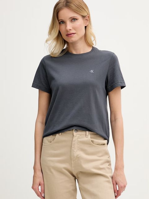 Calvin Klein Jeans T-shirt basic damski bawełniany - zdjęcie produktu nr 1