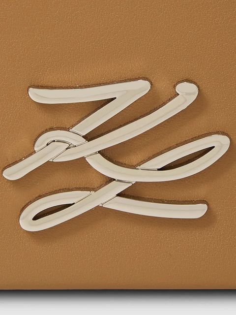 Karl Lagerfeld torebka skórzana K/AUTOGRAPH kolor brązowy A1W30174