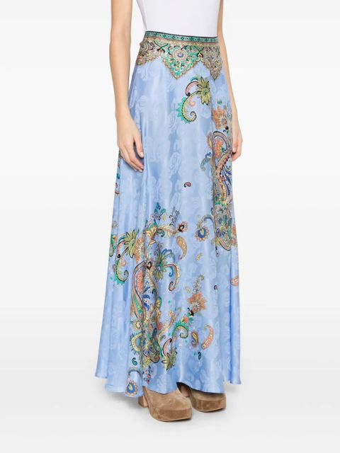 ETRO paisley maxi skirt - Blue