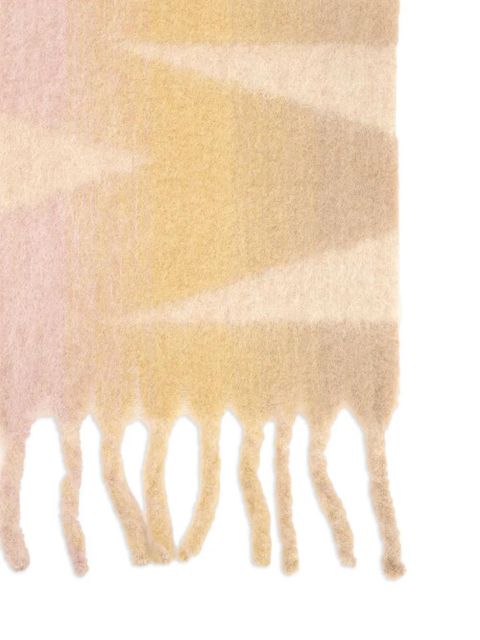 ISABEL MARANT Loliana checked fringed scarf - Neutrals