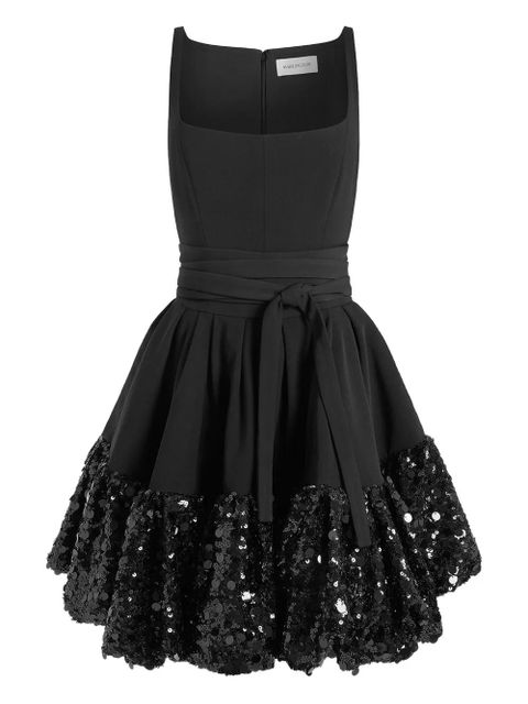 16Arlington Drina sequin belted mini dress - Black - zdjęcie produktu nr 1