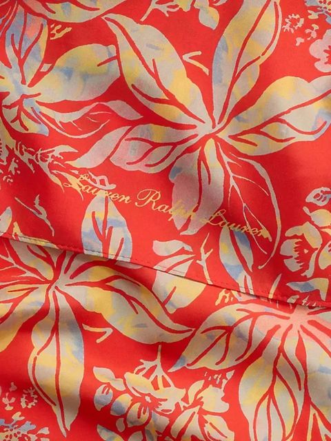 Lauren Ralph Lauren floral-print silk scarf - Orange - zdjęcie produktu nr 2