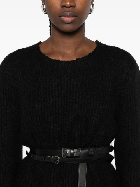 Jil Sander ribbed wool-mohair blend sweater - Black