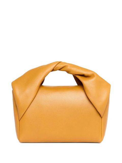 JW Anderson medium Twister leather tote bag - Brown