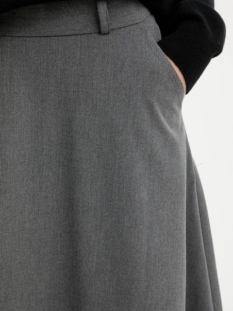 Answear.LAB spódnica kolor szary maxi rozkloszowana