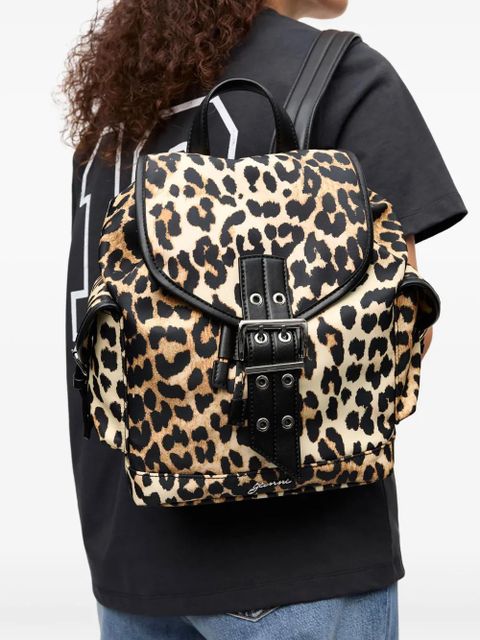 GANNI leopard-print backpack - Brown - zdjęcie produktu nr 2