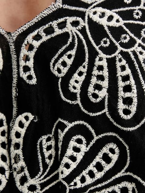 Answear.LAB bluzka i szorty damski kolor czarny