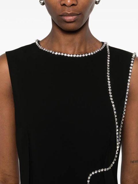 Moschino rhinestone embellished blouse - Black