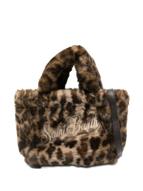 MC2 Saint Barth animal-print embroidered mini bag - Brown