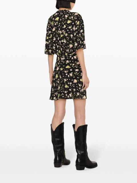 Zadig&Voltaire Rozom floral-print minidress - Black