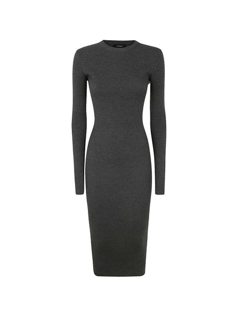 WARDROBE.NYC ribbed long-sleeve maxi dress - Grey - zdjęcie produktu nr 1