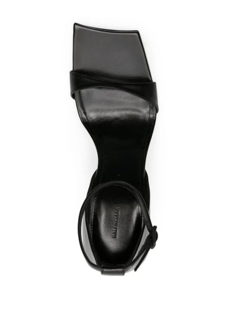 Balenciaga Hourglass 100mm leather sandals - Black
