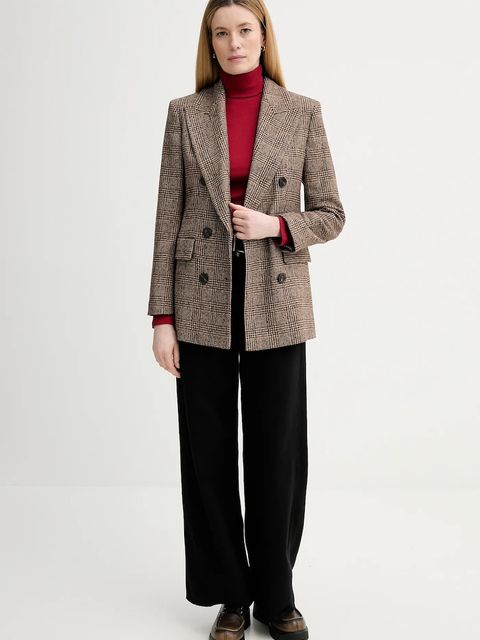 Marc O'Polo longsleeve kolor czerwony z golfem 5000007490