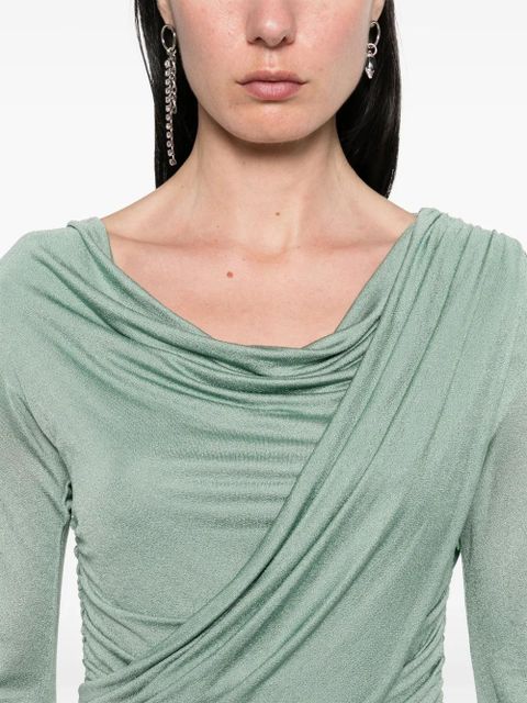 Blumarine draped midi dress - Green
