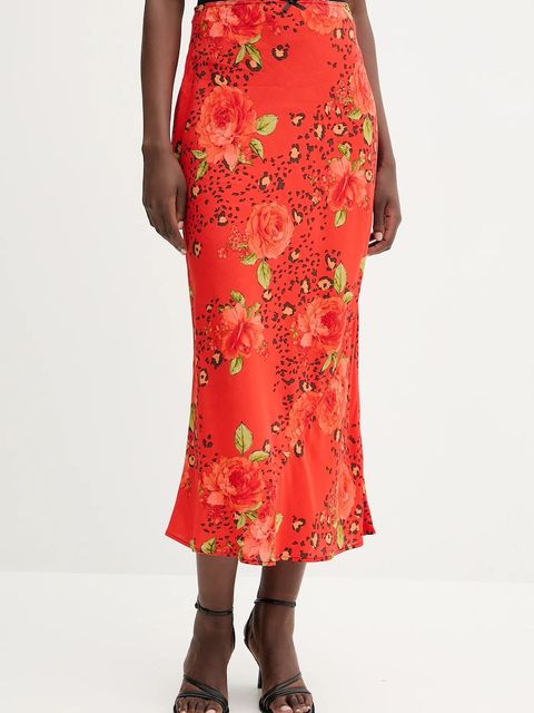 Never Fully Dressed spódnica kolor pomarańczowy maxi rozkloszowana NFDSK761 - zdjęcie produktu nr 1