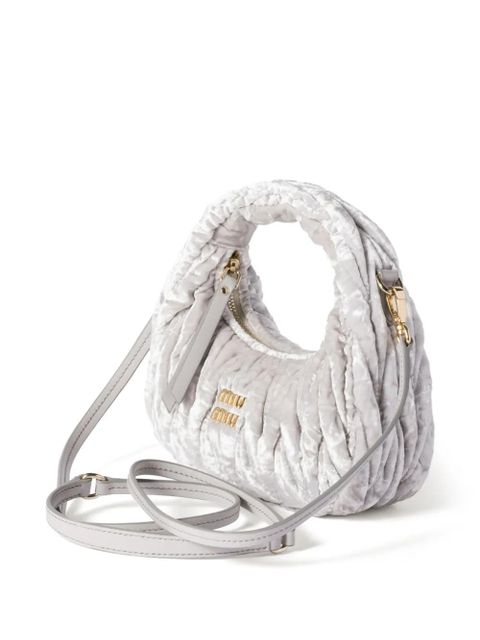 Miu Miu Wander velvet mini bag - Grey