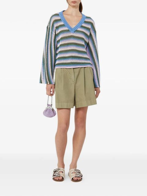 Max Mara Epica striped V-neck sweater - Blue - zdjęcie produktu nr 2