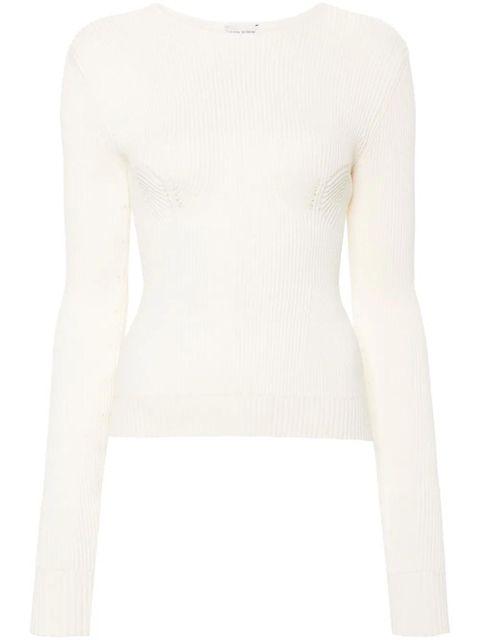 Magda Butrym long-sleeve ribbed jumper - Neutrals - zdjęcie produktu nr 1