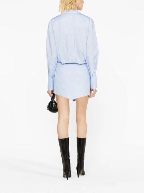 The Attico Silvye cotton minidress - Blue