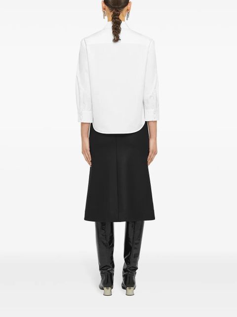 Jil Sander classic collar cotton shirt - White