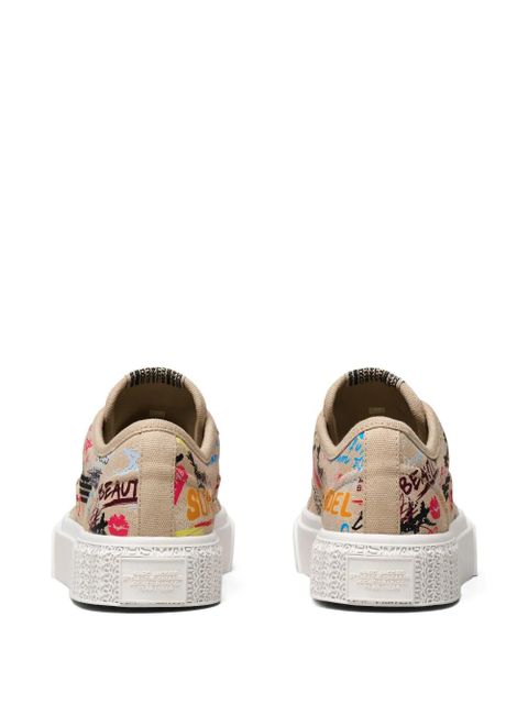 Marc Jacobs The Punk Scribble lace-up sneakers - Neutrals