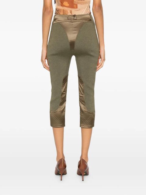Jean Paul Gaultier zip-fastening panel-detail trousers - Green