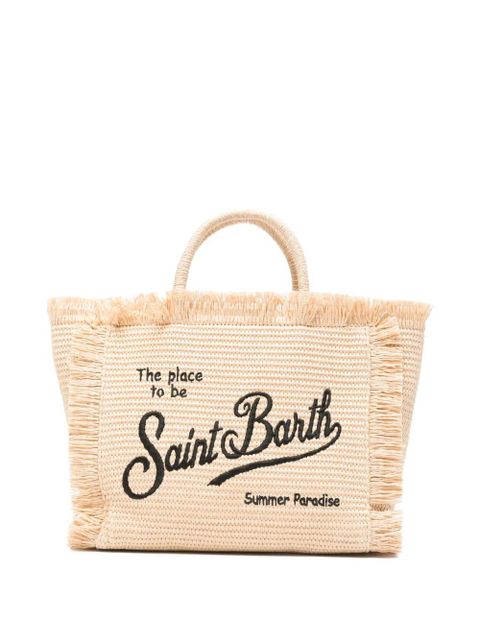 MC2 Saint Barth Colette embroidered fringed tote bag - Neutrals - zdjęcie produktu nr 1