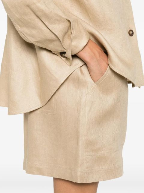 Weekend Max Mara elasticated patch-pocket shorts - Neutrals