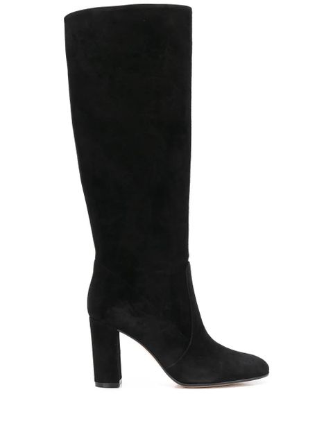 Gianvito Rossi Glen 85mm suede knee-high boots - Black - zdjęcie produktu nr 1